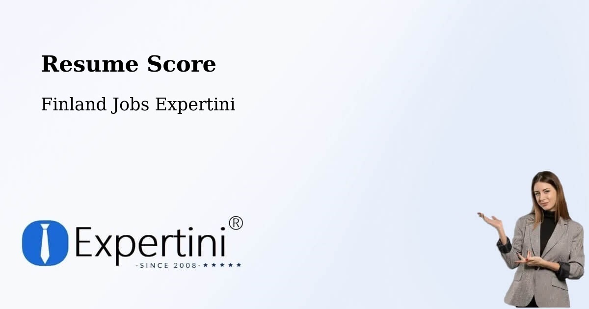 Resume Score & Job Description Match Tool – Kustavi - Finland Jobs Expertini